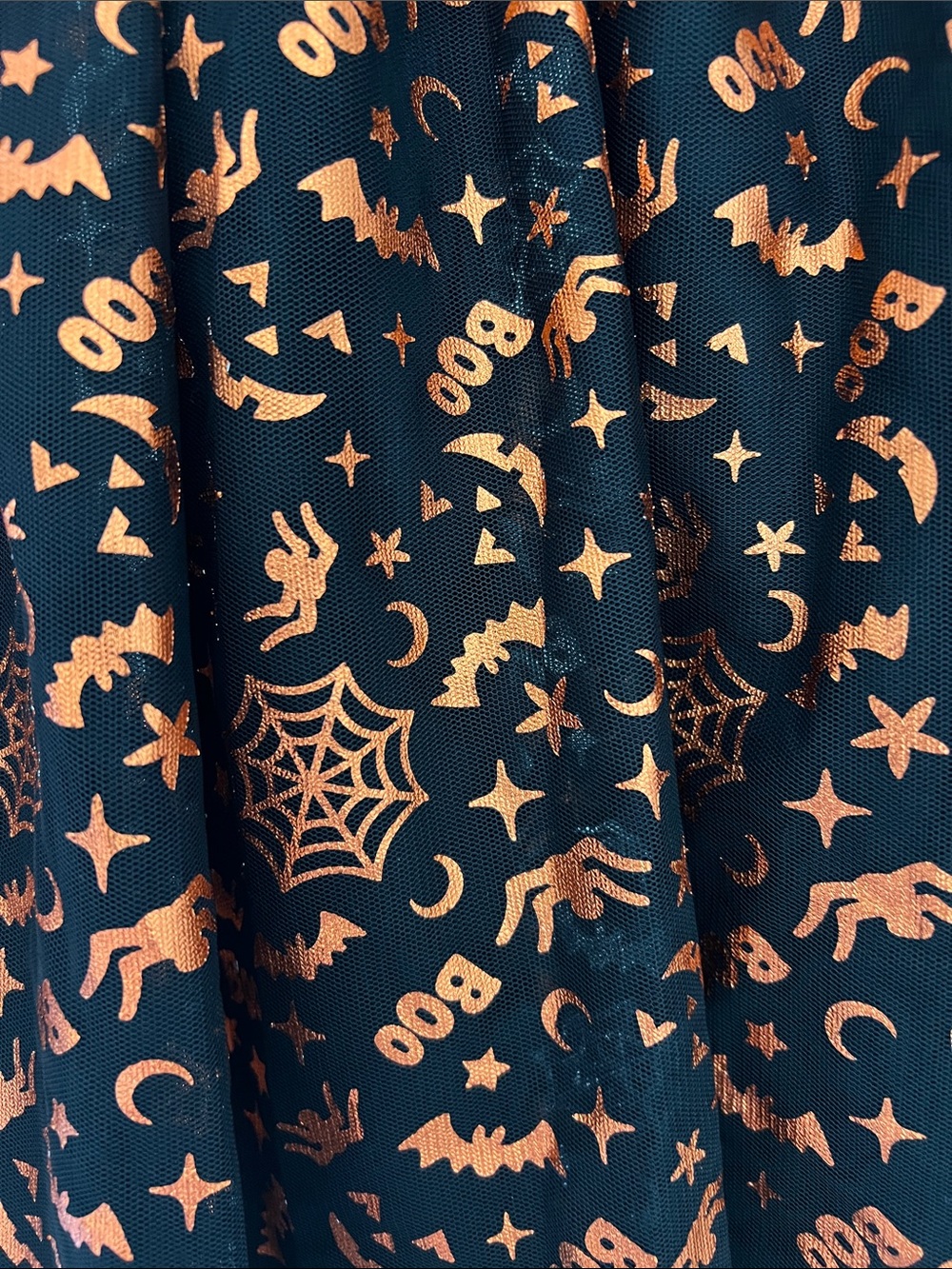 wonder nation | Black Tulle Skirt with Orange Halloween Print NWOTSize L (10-12) - Picture 4 of 14